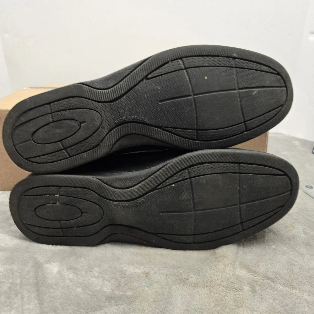 Croft & Barrow Nantucket Black Leather Woven Loafers Mens 10 M Slip On Shoes